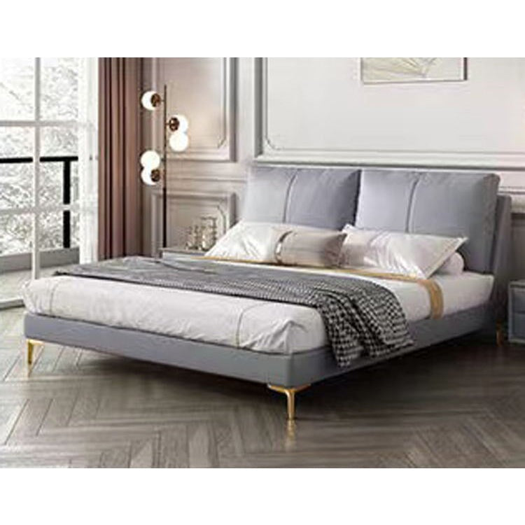 イタリア式レザーベッド  マスターベッドルームベッド  モダンミニマリスト  ダブルベッド  高級レザーベッド　BED-055 - kaguyasu