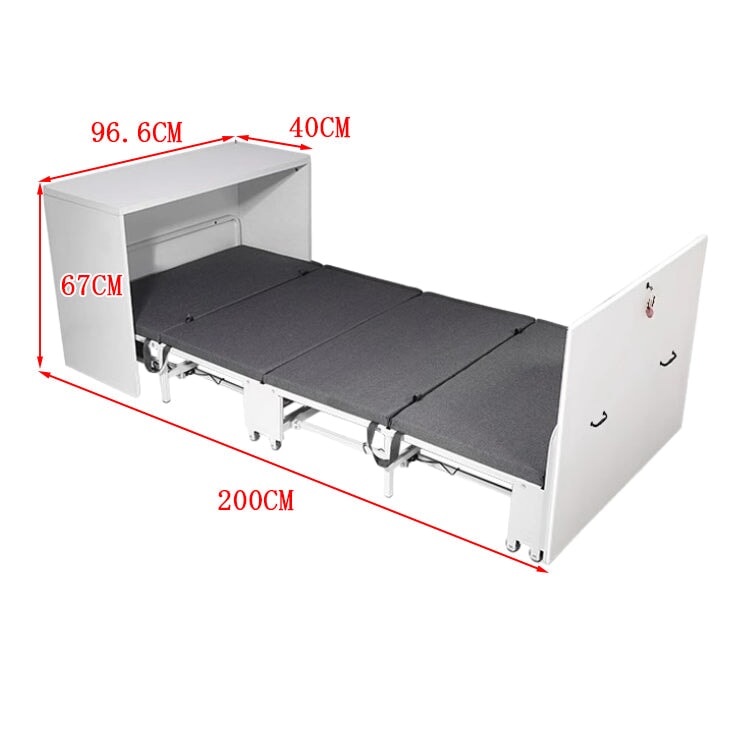 折りたたみベッド　シングルベッド　折り畳みベッド　パイプベッド　ベッド　金属フレーム　耐荷重250KG　コンパクト　ウレタンフォーム　グレー　ホワイト　ZDC-K017 - kaguyasu