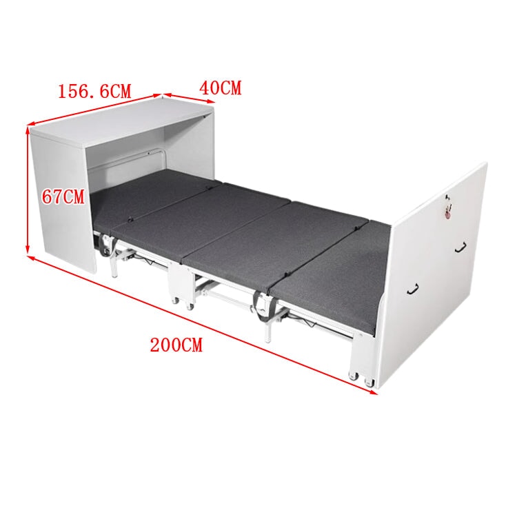 折りたたみベッド　シングルベッド　折り畳みベッド　パイプベッド　ベッド　金属フレーム　耐荷重250KG　コンパクト　ウレタンフォーム　グレー　ホワイト　ZDC-K017 - kaguyasu