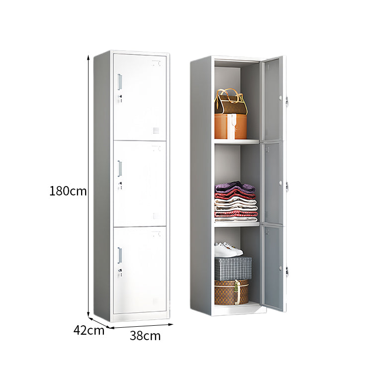 収納棚　収納キャビネット　戸棚　収納チェスト　冷間圧延スチール　継ぎ目レス設計　厚型棚板　静電粉体塗装　ホワイト　機能的　SNG-K042