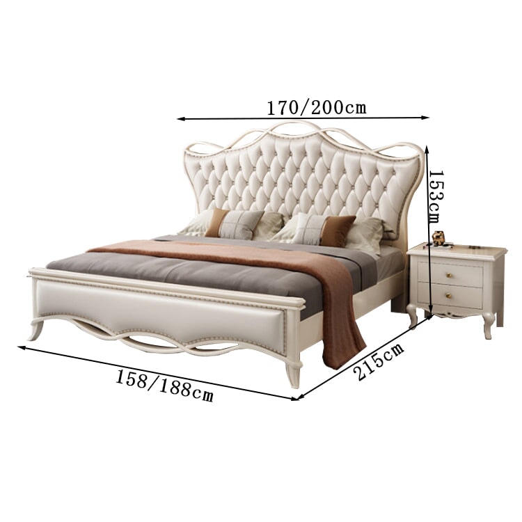 アメリカ風　無垢材　ダブル　収納　新婚用　ベッド　BED-058　kaguyasu