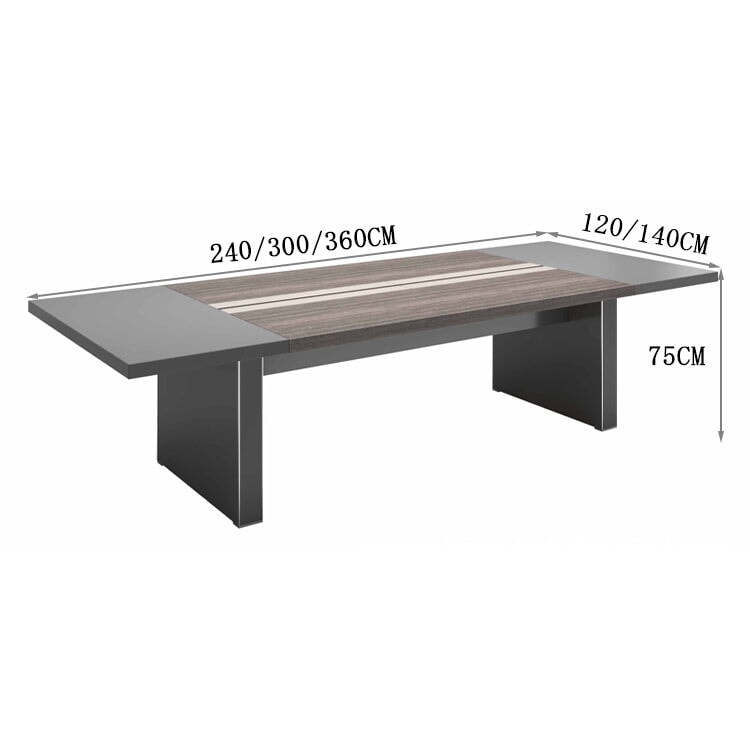 会議テーブル　ミーティングテーブル　メラミン化粧板　ワイヤリングボックス　パネル脚　アルミ合金プラパート　モダン感　カスタマイズ可能　HYZ-K016 - kaguyasu