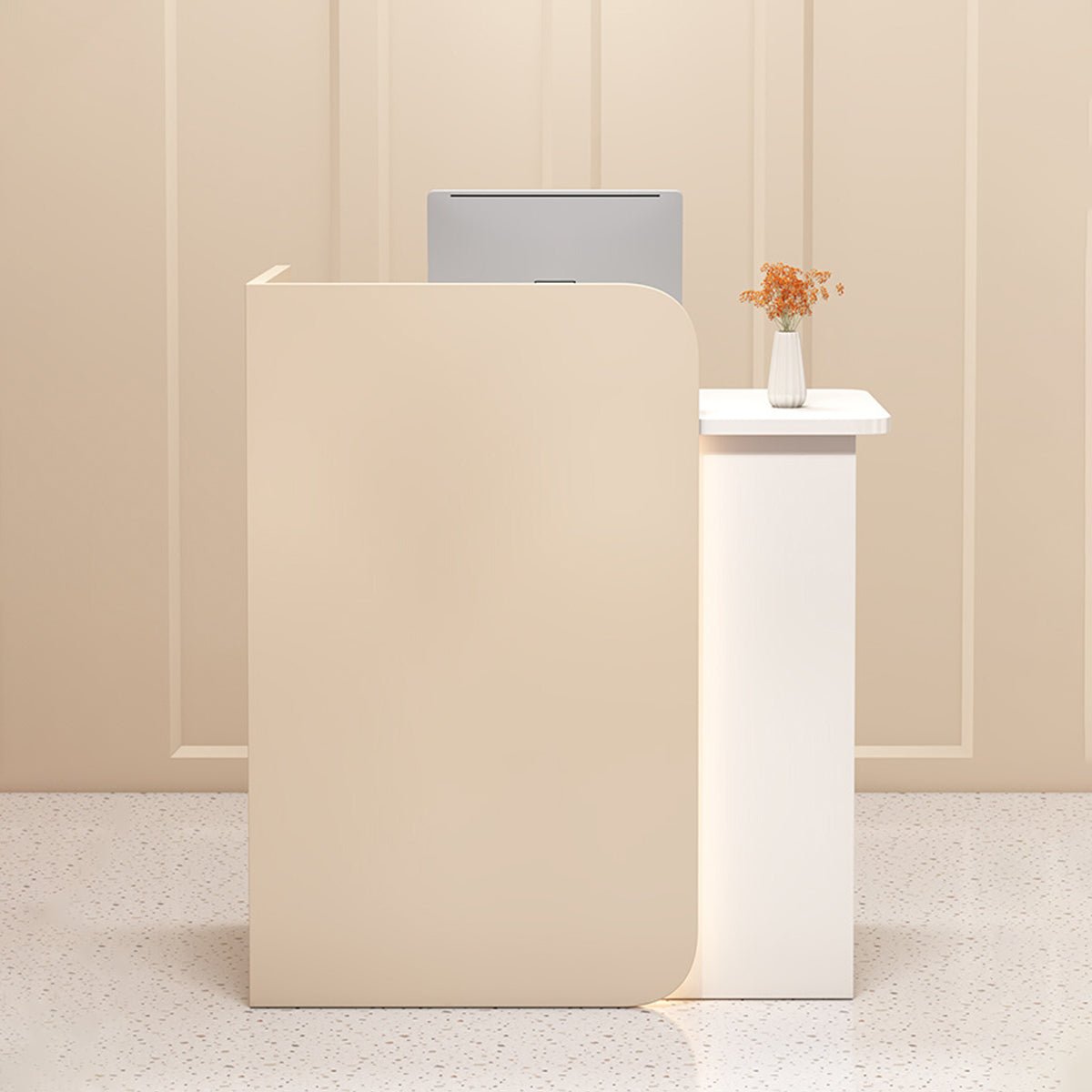 木製家具　受付台　ホワイト 受付カウンター – カグヤス