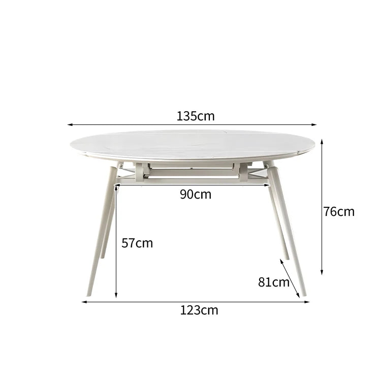 135*81*76cm / 伸長式ダイニングテーブル＋チェア4脚