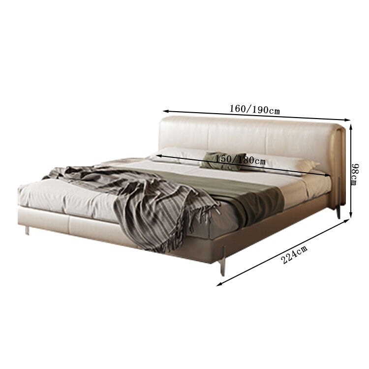ベッド　二人用　キングサイズ　ウレタン　ヘッドボード　天然木すのこ　ロータイプ　金属脚　上質　落ち着き　BED-K-007    kaguyasu