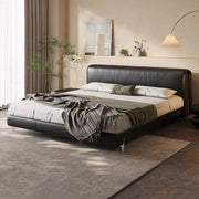 ベッド　二人用　キングサイズ　ウレタン　ヘッドボード　天然木すのこ　ロータイプ　金属脚　上質　落ち着き　BED-K-007    kaguyasu