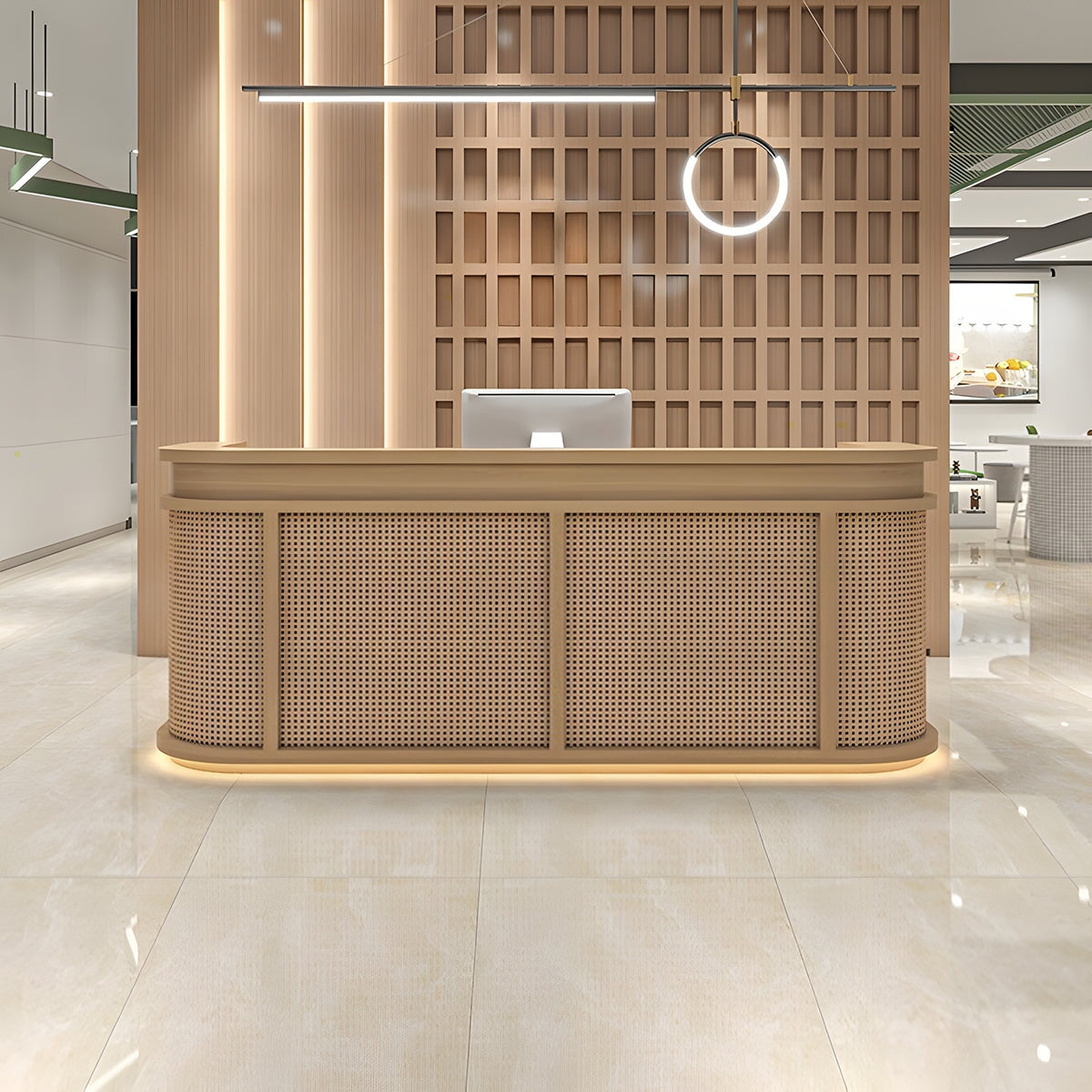 特注レセプションカウンター／レジカウンター レセプションカウンター幅125【ブラック】受付カウンター 受付台