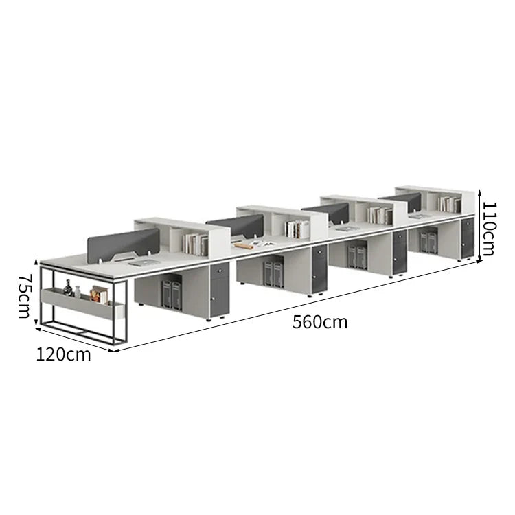 560cm / 対面・8人用 / チェア付き