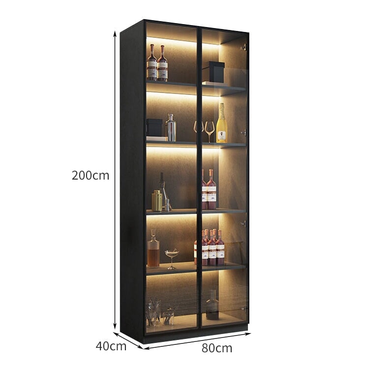 ワイン棚　ワイン収納 　LEDライト　キッチン収納　リビング収納　木製棚　収納棚　ワインラック　オシャレ　ブラック　カスタマイズ可能　SNG-015　