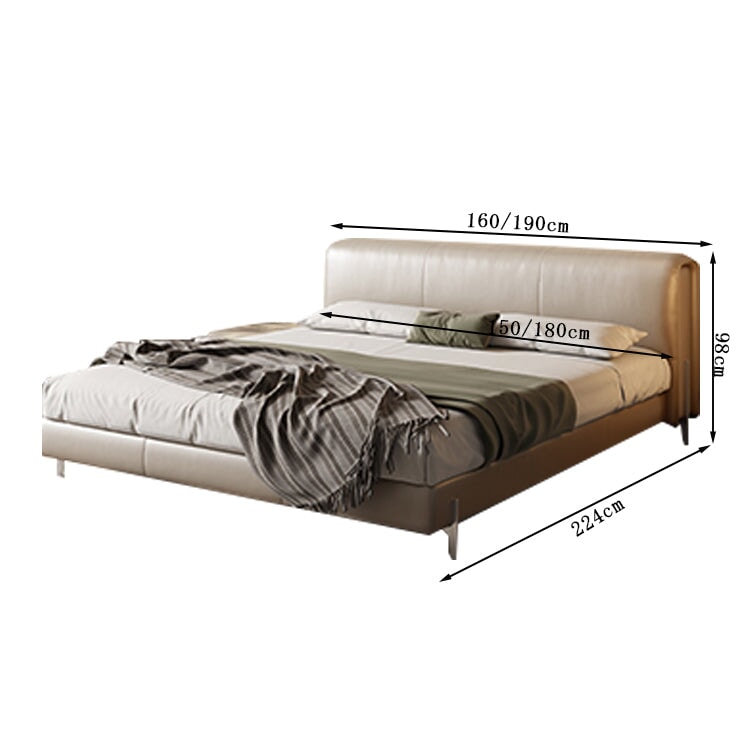 ベッド　二人用　キングサイズ　ウレタン　ヘッドボード　天然木すのこ　ロータイプ　金属脚　上質　落ち着き　BED-K-007    kaguyasu