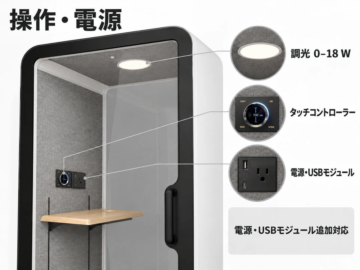 UI1-S 照明・操作・電源（仕様・家具は選択構成による）