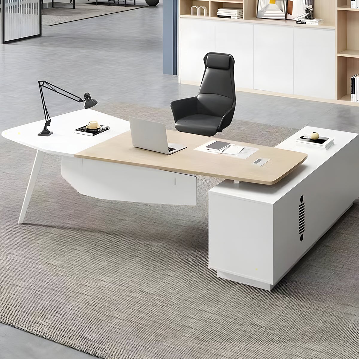 カーブ型天板エグゼクティブデスク – カグヤス