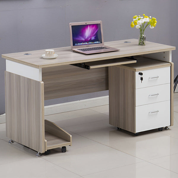 シンプルモダンデスク・机3引き出し