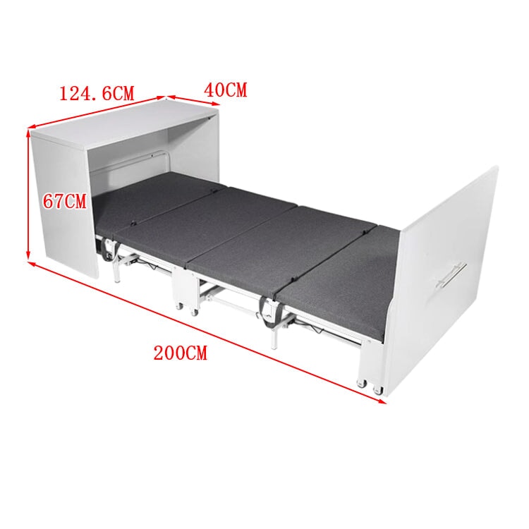 折りたたみベッド　シングルベッド　折り畳みベッド　パイプベッド　ベッド　金属フレーム　耐荷重250KG　コンパクト　ウレタンフォーム　グレー　ホワイト　ZDC-K017 - kaguyasu