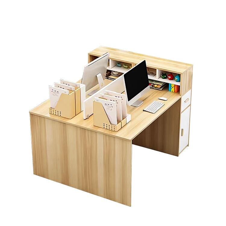 オフィスデスク 書斎デスク オフィス家具 木目調 引出し付き 扉付き
