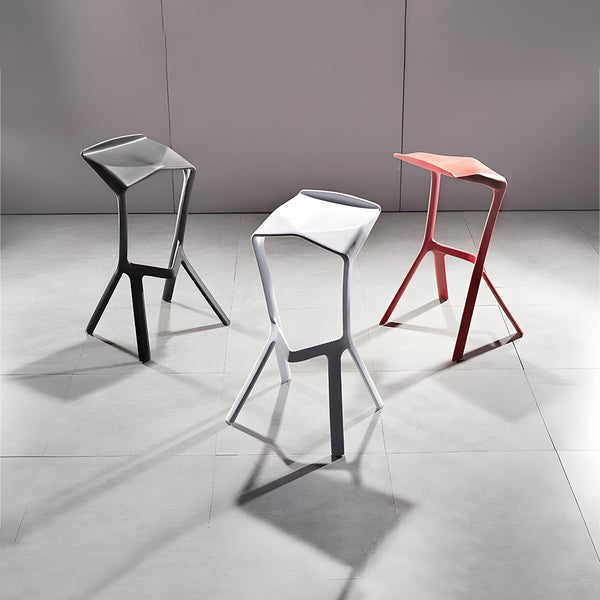 樹脂製デザインスツール 2脚セット カウンターチェア PP樹脂製