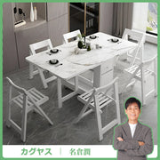 ベニヤ合板　頑丈　耐久性　折りたたみ可能　物置台　アジャスター　Ｒ仕上げ　キャスター付き　テーブル　ダイニング　食事用　おしゃれ　上質　使いやすい　ホワイト　グレー　CZ-K-066