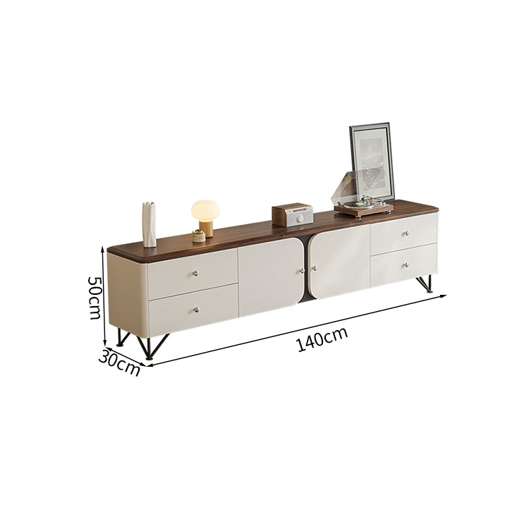 扉付き収納　引き出し　大容量　分類収納　Ｒ仕上げ　蝶番　金属脚　エコ板材　耐久性　テレビボード　テレビ台　センターテーブル　落ち着き　シック　実用的　カスタマイズ可能　DSG-K009