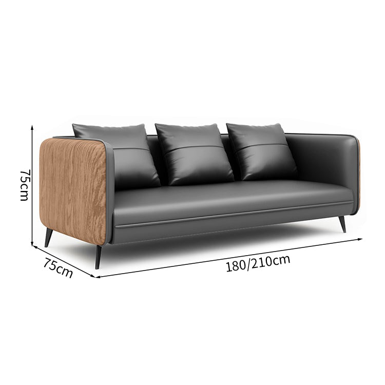 ビニールレザー　人間工学　フィット感　高反発ウレタン　弾力性　天然木フレーム　炭素鋼脚　安定性　ソファ　応接ソファ　柔らか　快適　落ち着き　グレー　カスタマイズ可能　JDSF-K011