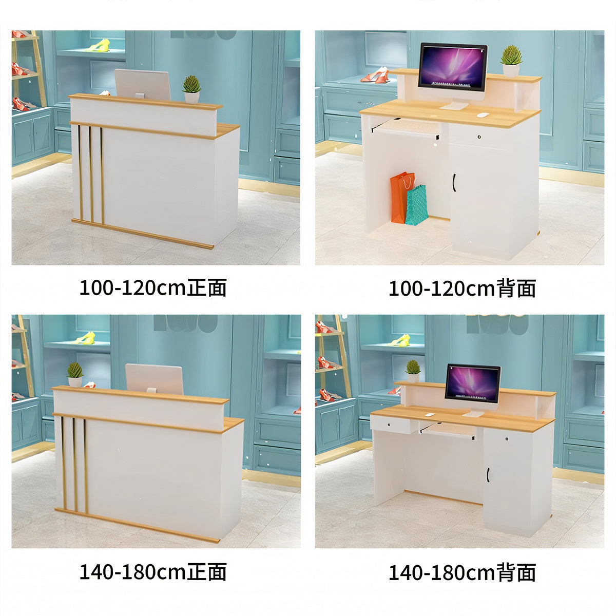 扉収納　鍵付き　業務用　エントランス受付　受付カウンター　オフィス受付カウンター　レセプションデスク　レジカウンター　シンプル　カスタマイズ可能　JDT-T076