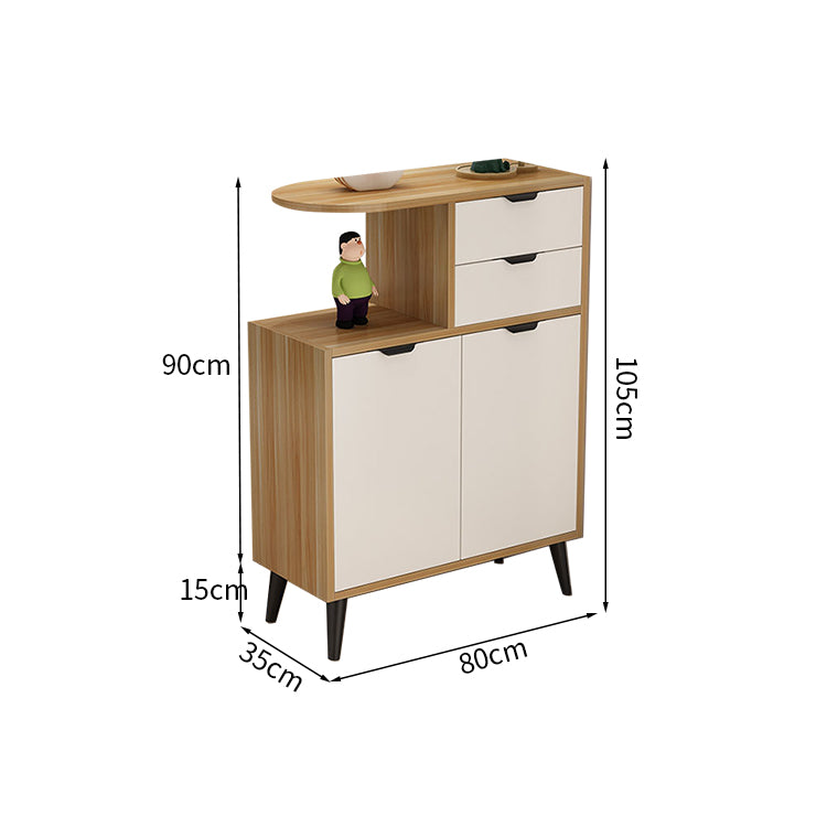 扉付き収納　引き出し　多段式　分類収納　可動棚板　ベニヤ合板　頑丈　炭素鋼脚　シューズキャビネット　下駄箱　玄関収納　シンプル　実用　ホワイト　グレー　カスタマイズ可能　XG-K014