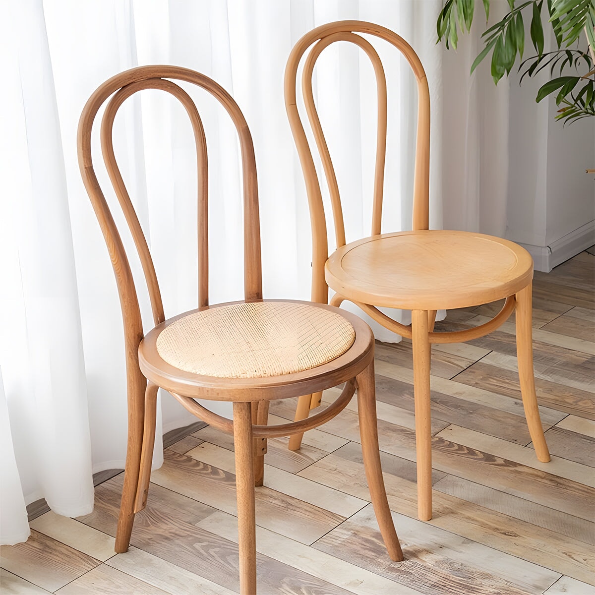 籐編み椅子　デザインチェア　チェア　イス　椅子　木製家具　ケヤキ材　レトロモダン　レトロ調　シンプルモダン　ナチュラル　ブラック　ホワイト　YZ-M-024