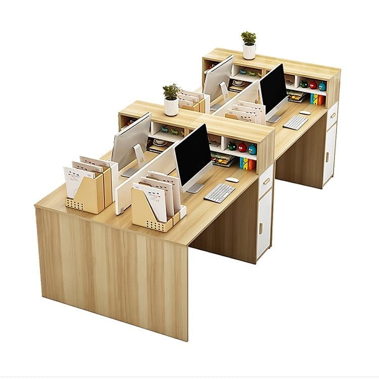 オフィスデスク 書斎デスク オフィス家具 木目調 引出し付き 扉付き