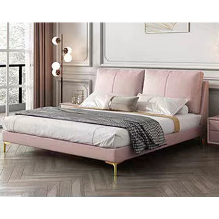 イタリア式レザーベッド  マスターベッドルームベッド  モダンミニマリスト  ダブルベッド  高級レザーベッド　BED-055 - kaguyasu