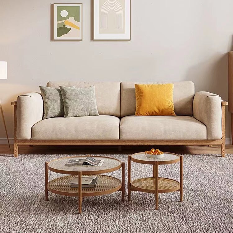 無垢材　北欧風　リビングルーム　アッシュ　ソファー　ナチュラルテイスト　木のぬくもり kaguyasu