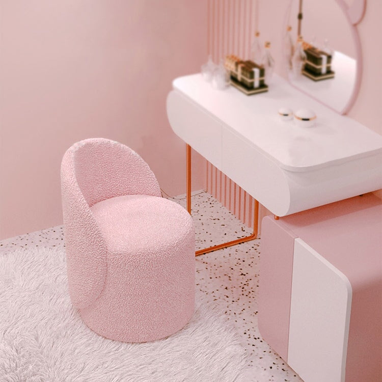ダイニングチェア ピンク化粧椅子 ベルベット 肉厚座面 リビングチェア