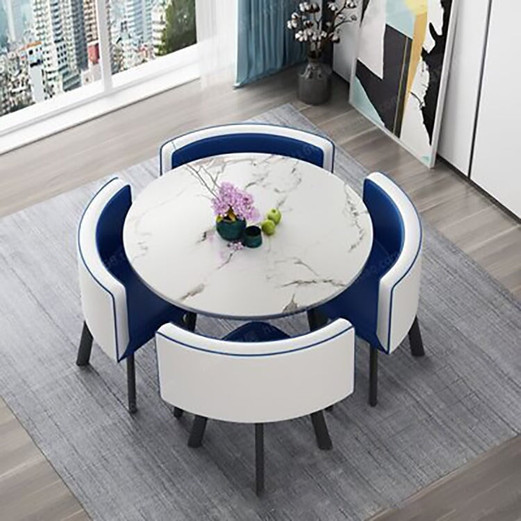 オフィス 応接 セット　丸テーブルセット　食卓セット　椅子セット　応接室セット　4人掛け　受付テーブル　テーブル　カスタマイズ可能　JDZH-M-009